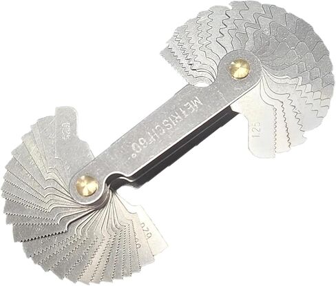 Stainless Steel Thread Gauges,Thread Pitch Gauges Measure Tool Set, Metric & Imperial Screw Gauge SAE Whitworth 55 Degree & Metrisch 60 Degree Thread Pitch Gauge for Industrial Measurement in Saudi Arabia