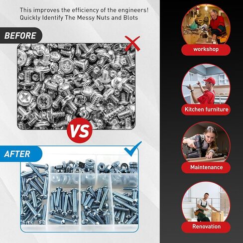فاحص الخيوط، فاحص خيط الصواميل والمسامير الاحترافي مع 28 مقاسًا، 14 متريًا ممتازًا و14 مسمار تعريف قياسي، مقياس خيط دقيق بمقاييس السنتيمتر والبوصة على كلا الجانبين in Kuwait