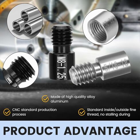 مدقق خيط الصواميل والمسمار - 44 قطعة من مقاييس الذكور/الإناث، مجمعة بشكل فردي 23 بوصة و21 مقياسًا متريًا لحجم الصواميل والمسمار، مناسبة للتحقق من الحجم في المناطق الصعبة والضيقة in Kuwait