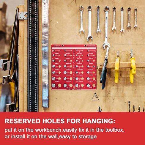 28 Nut and Bolt Thread Checker, Thread Checker, Bolt Size and Thread Identifier, Standard Screw Size Gauge with Inches and Centimeters in Kuwait