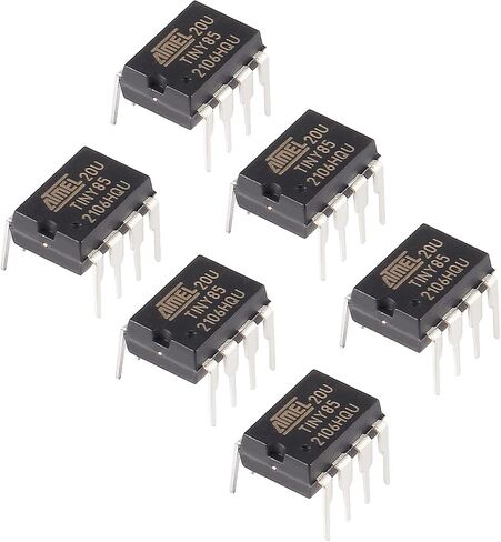 AITRIP 10 قطع ATTINY85-20PU DIP-8 IC ATTINY85 MCU 8BIT متحكم صغير مع 8 كيلو بايت (10 قطع) in Saudi Arabia