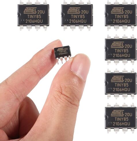 AITRIP 10 قطع ATTINY85-20PU DIP-8 IC ATTINY85 MCU 8BIT متحكم صغير مع 8 كيلو بايت (10 قطع) in Saudi Arabia