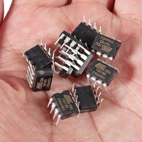 AITRIP 10 قطع ATTINY85-20PU DIP-8 IC ATTINY85 MCU 8BIT متحكم صغير مع 8 كيلو بايت (10 قطع) in Saudi Arabia