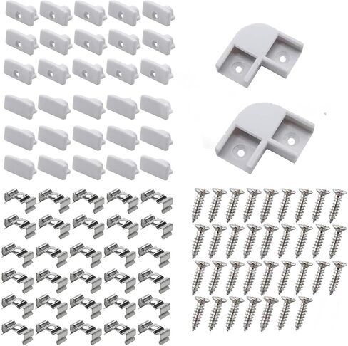 15PCS LED Channel Corner Connector Kit Black for Led Strip Lights Kitchen Cabinets U Shape Black Channels System in Saudi Arabia