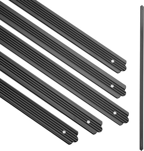 towallmark 50 حزمة من الدرابزينات المصنوعة من الألومنيوم، 32.25 × 1 × 0.1 بوصة درابزين الشرفة المسطح المستقيم، الدرابزينات درابزين سطح الدرج، درابزين سطح السفينة والسلالم، أسود غير لامع in Kuwait