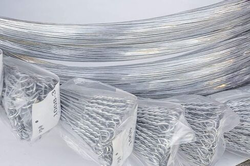 سلك الكفالة - 14 قياس 14 قدم ربطات الأسلاك المجلفنة - 50 حزمة - أسلاك بالات الطوارئ (1) in Kuwait