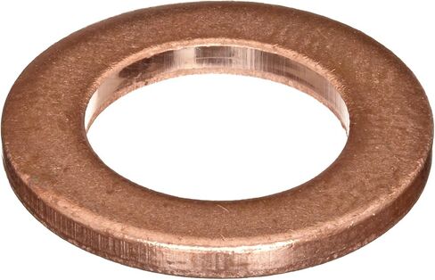 110 Copper Round Shim, Unpolished (Mill) Finish, H02/H04 Temper, ASTM B152, 0.010" Thickness, 1/4" ID, 3/8" OD (Pack of 10) in Saudi Arabia