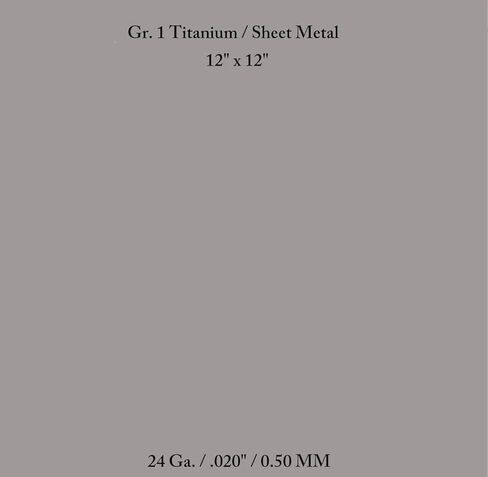 التيتانيوم الصفائح المعدنية غرام. واحد / 24 جيجا 12 × 12 بوصة in Kuwait