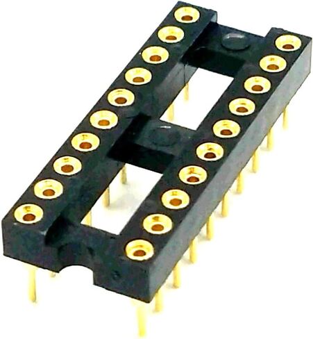 Gold-Plated 20 pcs ArduEZtw DIP-6 pins Round Hole IC Socket Adaptor 2.54mm Pitch 7.6 Row Pitch 2 Row Round Pins Soldering (DIP-6 pins) in Saudi Arabia