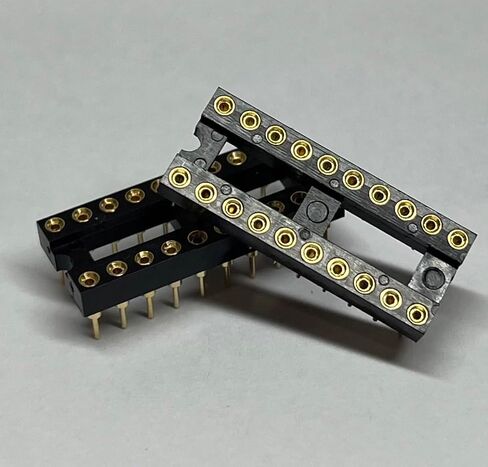Gold-Plated 20 pcs ArduEZtw DIP-6 pins Round Hole IC Socket Adaptor 2.54mm Pitch 7.6 Row Pitch 2 Row Round Pins Soldering (DIP-6 pins) in Saudi Arabia