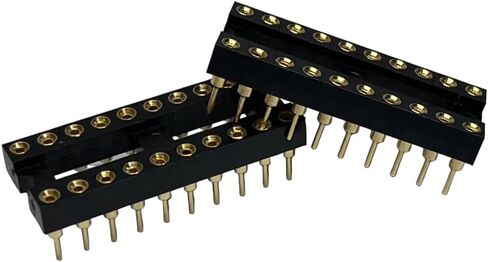 Gold-Plated 20 pcs ArduEZtw DIP-6 pins Round Hole IC Socket Adaptor 2.54mm Pitch 7.6 Row Pitch 2 Row Round Pins Soldering (DIP-6 pins) in Saudi Arabia