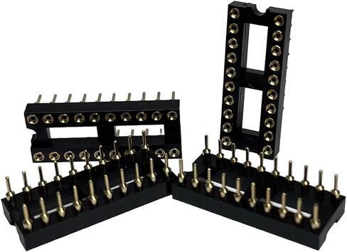 Gold-Plated 20 pcs ArduEZtw DIP-6 pins Round Hole IC Socket Adaptor 2.54mm Pitch 7.6 Row Pitch 2 Row Round Pins Soldering (DIP-6 pins) in Saudi Arabia
