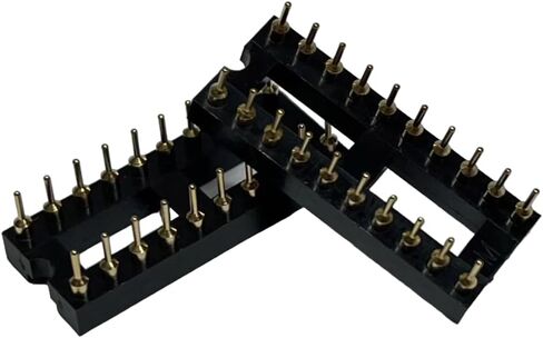 Gold-Plated 20 pcs ArduEZtw DIP-6 pins Round Hole IC Socket Adaptor 2.54mm Pitch 7.6 Row Pitch 2 Row Round Pins Soldering (DIP-6 pins) in Saudi Arabia