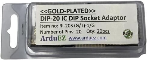 Gold-Plated 20 pcs ArduEZtw DIP-6 pins Round Hole IC Socket Adaptor 2.54mm Pitch 7.6 Row Pitch 2 Row Round Pins Soldering (DIP-6 pins) in Saudi Arabia