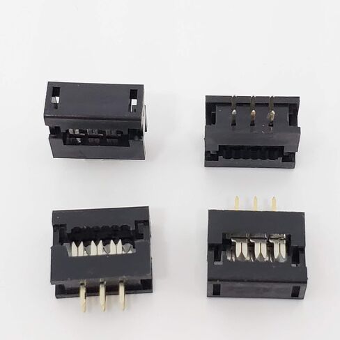 25-Pack IDC 2X3 6 Pins 2.54mm Pitch Male Transition Dual Row Plugs لكابل الشريط المسطح (FD-6P 25-PK) in Saudi Arabia