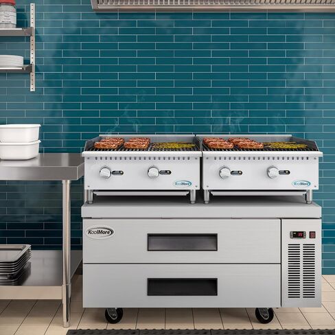 KoolMore 24 in. Commercial 2-Burner Natural Gas Charbroiler with 60,000 BTU in Stainless-Steel, ETL Listed(KM-GCB2-24M) in Saudi Arabia