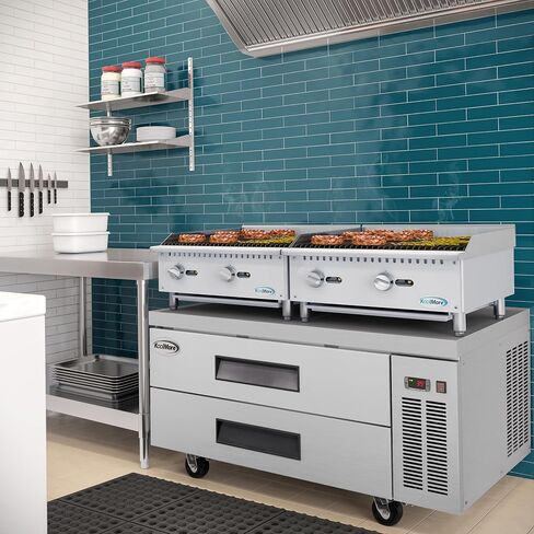 KoolMore 24 in. Commercial 2-Burner Natural Gas Charbroiler with 60,000 BTU in Stainless-Steel, ETL Listed(KM-GCB2-24M) in Saudi Arabia
