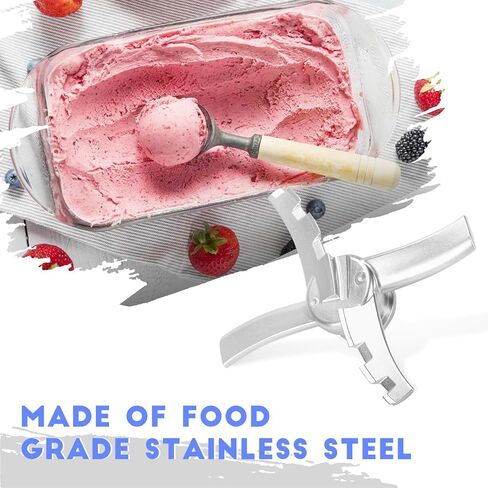 شفرة مجداف بديلة لصانعات الآيس كريم من سلسلة Ninja Creami NC300 - مصنوعة من الفولاذ المقاوم للصدأ الآمن غذائيًا - شفرات مزدوجة النوع - تتضمن موديلات NC301، NC299AMZ، NC300، CN301CO، NC300C والمزيد in Kuwait