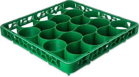 Carlisle FoodService Products REW30L14 OptiClean NeWave Polypropylene 30-Compartment Long Glass Rack with 4 Extenders, 19-3/4" Length x 19-3/4" Width, Blue (Case of 4) in Saudi Arabia