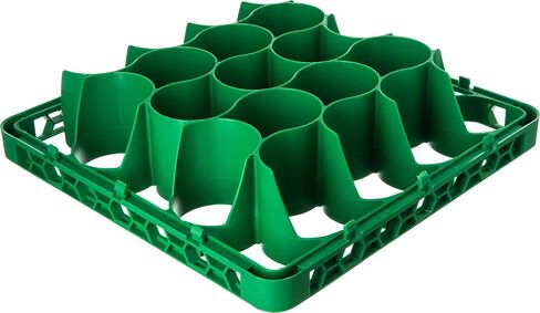 Carlisle FoodService Products REW30L14 OptiClean NeWave Polypropylene 30-Compartment Long Glass Rack with 4 Extenders, 19-3/4" Length x 19-3/4" Width, Blue (Case of 4) in Saudi Arabia