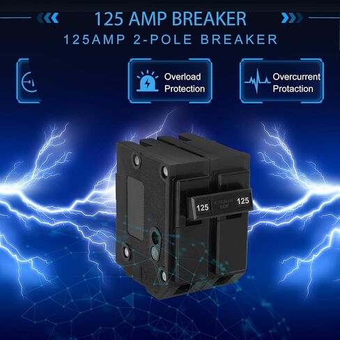 2024 ترقية 125 أمبير قاطع، مناسب لقاطع Eaton B-r2125 مزدوج القطب 125 أمبير، 120/240 فولت، قاطع دائرة مقولب قياسي، قاطع دائرة قابل للتبديل بقطبين 125 أمبير in Kuwait