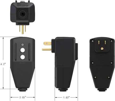 GFCI-Replacement-Plug، مجموعة SHIYAN GFCI البديلة المكونة من 3 شوكات مع حماية سلامة مقاطعة دائرة الخطأ الأرضي لمضخة حمام السباحة، وغسالة ضغط الطاقة، ومكيف الهواء، ومجفف الشعر، أسود in Saudi Arabia
