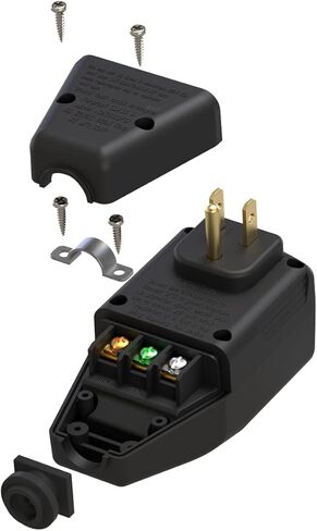 GFCI-Replacement-Plug، مجموعة SHIYAN GFCI البديلة المكونة من 3 شوكات مع حماية سلامة مقاطعة دائرة الخطأ الأرضي لمضخة حمام السباحة، وغسالة ضغط الطاقة، ومكيف الهواء، ومجفف الشعر، أسود in Saudi Arabia