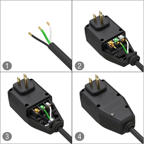 GFCI-Replacement-Plug، مجموعة SHIYAN GFCI البديلة المكونة من 3 شوكات مع حماية سلامة مقاطعة دائرة الخطأ الأرضي لمضخة حمام السباحة، وغسالة ضغط الطاقة، ومكيف الهواء، ومجفف الشعر، أسود in Saudi Arabia