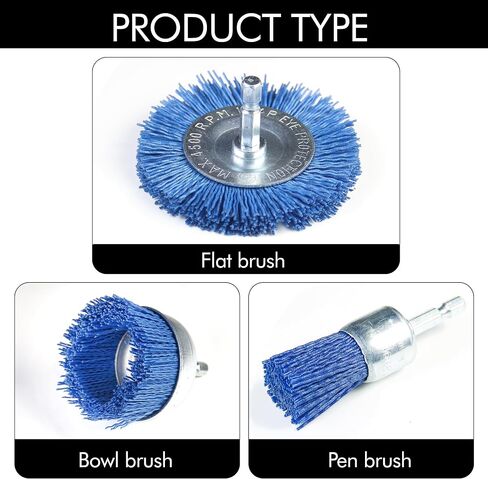 JKINGS Wire Wheel Brush Set for Drill with 1/4 Inch Shank, Aggressive & Indestructible for Cleaning Rust/Corrosion/Paint, Deburring (Pack of 14, Coated Brass & Carbon Steel) in Saudi Arabia