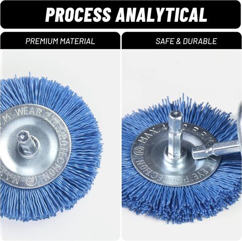 JKINGS Wire Wheel Brush Set for Drill with 1/4 Inch Shank, Aggressive & Indestructible for Cleaning Rust/Corrosion/Paint, Deburring (Pack of 14, Coated Brass & Carbon Steel) in Saudi Arabia