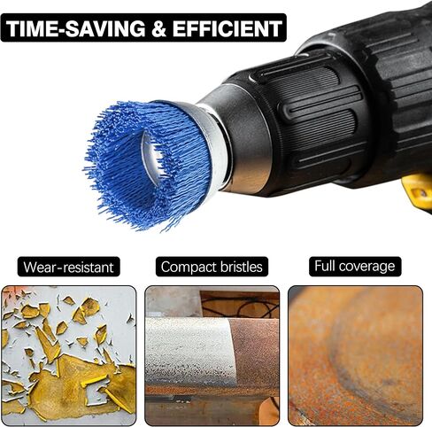 JKINGS Wire Wheel Brush Set for Drill with 1/4 Inch Shank, Aggressive & Indestructible for Cleaning Rust/Corrosion/Paint, Deburring (Pack of 14, Coated Brass & Carbon Steel) in Saudi Arabia