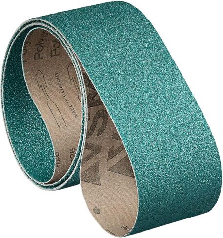 VSM 131724 Abrasive Belt, Medium Grade, Cloth Backing, Zirconia, 100 Grit, 2" Width, 48" Length, Blue (Pack of 10) in Kuwait