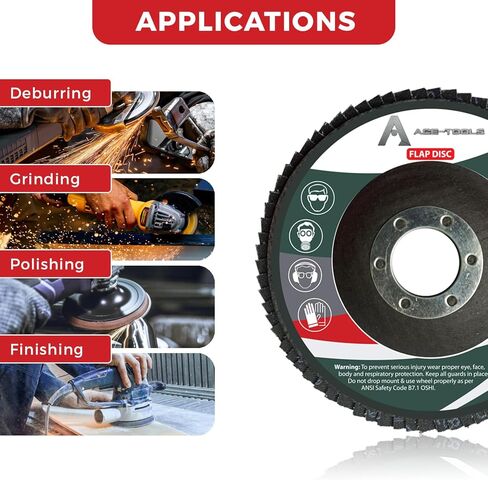 Flap Discs 4 1/2 for Angle Grinder, High-Density Abrasive Flap Sanding Discs for Angle Grinder, Flap Grinding Wheel T29 for Stock, Rust Removal, Finishing, and Grinding Metal & Wood Pack of 10 in Saudi Arabia