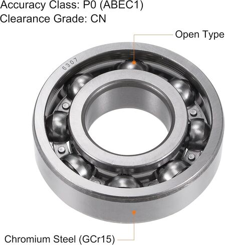 uxcell 6203 Deep Groove Ball Bearings 17mm Bore 40mm OD 12mm Thick CN Open Type Chrome Steel 2pcs in Kuwait