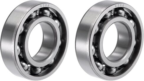 uxcell 6203 Deep Groove Ball Bearings 17mm Bore 40mm OD 12mm Thick CN Open Type Chrome Steel 2pcs in Kuwait