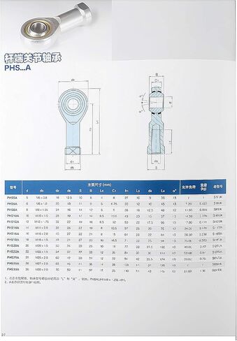 N/C 4 قطعة SI5T/K PHS5A 5 مللي متر اليد اليمنى أنثى الموضوع متري وصلة طرفية تحمل SI5TK PHS5A(4 قطعة) in Saudi Arabia