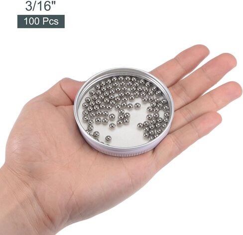 uxcell 200pcs 3/16", 1/4" 440C Stainless Steel Bearing Balls G25 Precision in Saudi Arabia