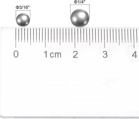uxcell 200pcs 3/16", 1/4" 440C Stainless Steel Bearing Balls G25 Precision in Saudi Arabia