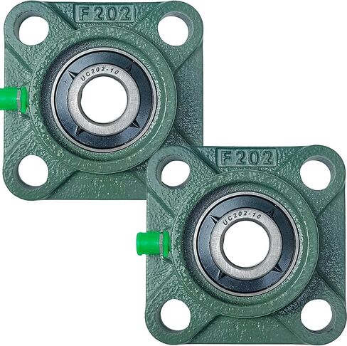 2 Pack UCF207-22 Pillow Block Bearing – Square Flange 4 Bolt Mounted Pillow Block Bearings – Bearing Steel Bearings with 1-3/8"" Bore, Self-aligning Bearings with Solid Cast Iron Base in Kuwait