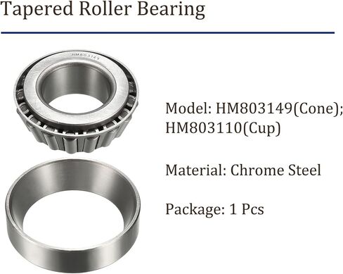 1pcs HM803149/HM803110 Tapered Roller Bearing - [1.75 Inch x 3.5 Inch x 1.1875 Inch] Chrome Steel Bearing Cone and Cup Set for Conveyor System Use in Saudi Arabia