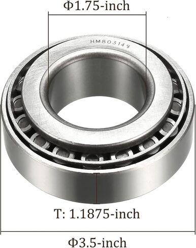 1pcs HM803149/HM803110 Tapered Roller Bearing - [1.75 Inch x 3.5 Inch x 1.1875 Inch] Chrome Steel Bearing Cone and Cup Set for Conveyor System Use in Saudi Arabia