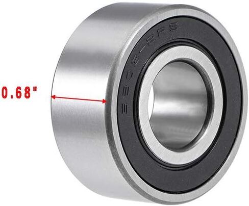 5203-2RS Double Row Angular Contact Ball Bearing 17x40x17.5mm Sealed Chrome Steel Bearings 3Pcs in Saudi Arabia