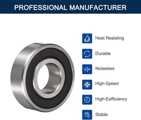 3205-2RS/5205-2RS Angular Contact Bearings, ID 25mm x OD 52mm x Width 20.6mm Double Rubber Sealed Ball Bearings, Pre-Lubricated (GCr15) Chrome Steel 2pcs in Saudi Arabia