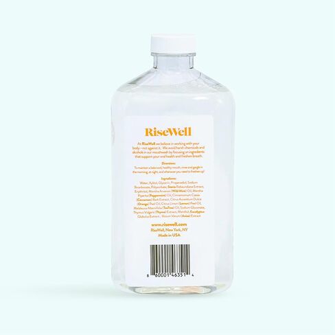 RiseWell Balancing Mouthwash - Alcohol Free, pH Balancing, Alkalizing Mouthwash with Xylitol - Dentist Developed All Natural Mouthwash - Dry Mouth Relief for Fresh Breath - Wild Mint, 16 Oz in Saudi Arabia