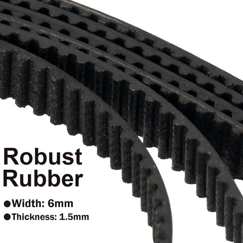 PAGOW 8pcs 3D Printer Timing Belt 2GT-6 Closed Loop Rubber Belt 110mm 112mm 122mm 158mm 200mm 280mm 300mm 400mm Width 6mm in Saudi Arabia