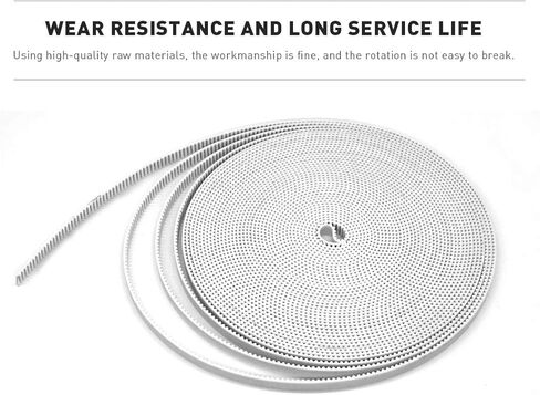 10 Meters Gt2 Timing Belt Width 6mm Timing Belt 3D Printer Belt White with Steel Core in Kuwait