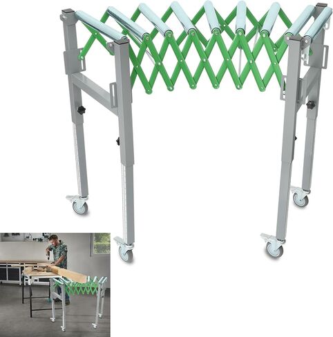 ناقل أسطواني قابل للتعديل، طاولة نظام ناقل قابلة للتعديل مع شاشة عرض مقياس، حزام ناقل دوار مرن وقابل للتمديد in Kuwait