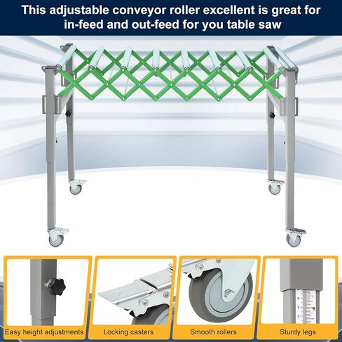 ناقل أسطواني قابل للتعديل، طاولة نظام ناقل قابلة للتعديل مع شاشة عرض مقياس، حزام ناقل دوار مرن وقابل للتمديد in Kuwait