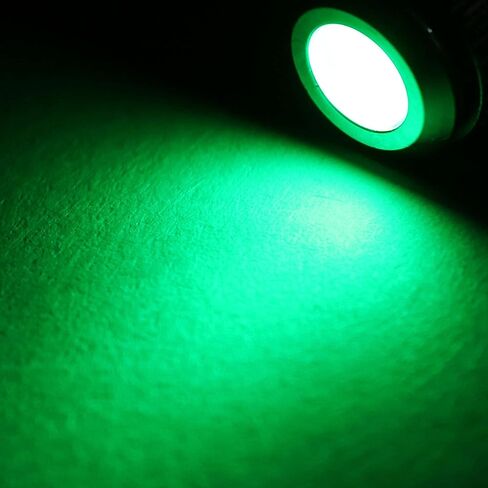 uxcell Signal Indicator Light AC/DC 24V 6mm Dash Lamp Flush Panel Mount Green LED Metal Shell in Kuwait