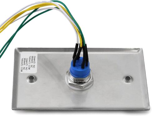 QWORK Key Switch, 2 Pack Stainless Steel Lock On/Off Exit Switch, Emergency Door Release DPST for Access Control Panel Mount in Saudi Arabia